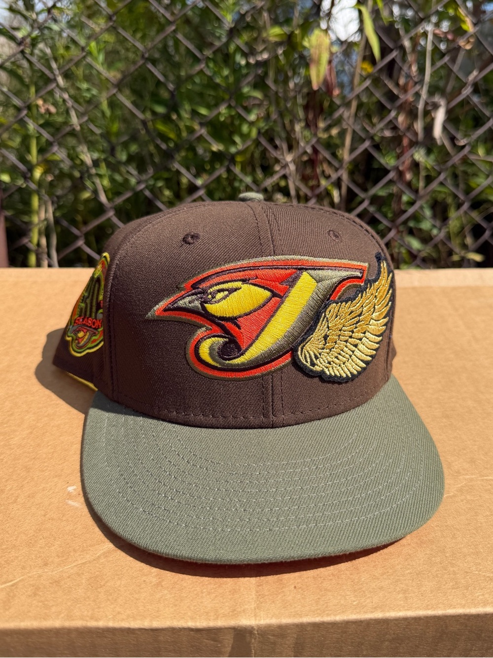 New Era 59FIFTY Toronto Blue Jays Fitted
Custom
Army Green / Brown
Size 7 3/4